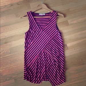 Striped jersey knit tank